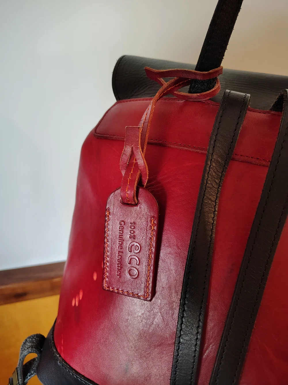 OLD TREND Genuine Leather Geometric Embossed PRISM Backpack / Rucksack